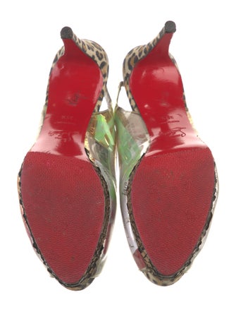 Christian Louboutin PVC Animal Print Slingback Pumps