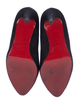 Christian Louboutin Suede Colorblock Pattern Pumps