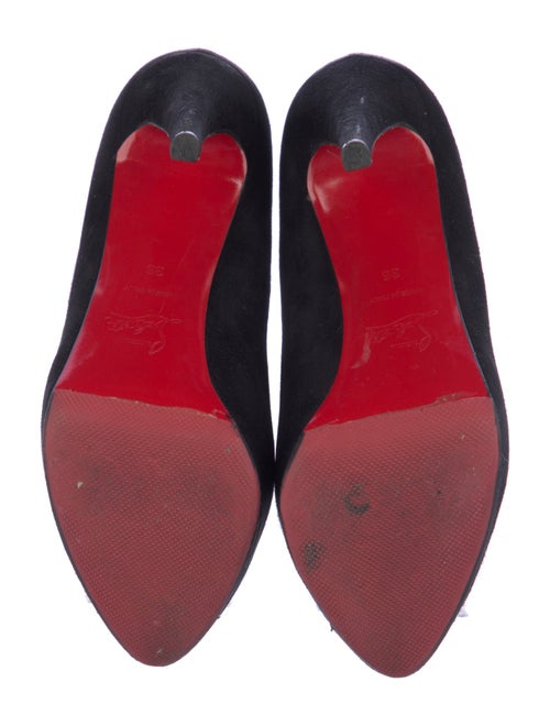 Christian Louboutin Suede Colorblock Pattern Pumps