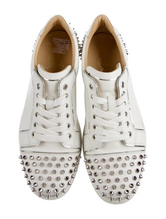 Christian Louboutin Spike Accents Leather Sneakers
