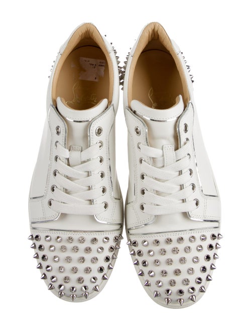 Christian Louboutin Spike Accents Leather Sneakers