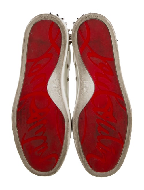 Christian Louboutin Spike Accents Leather Sneakers