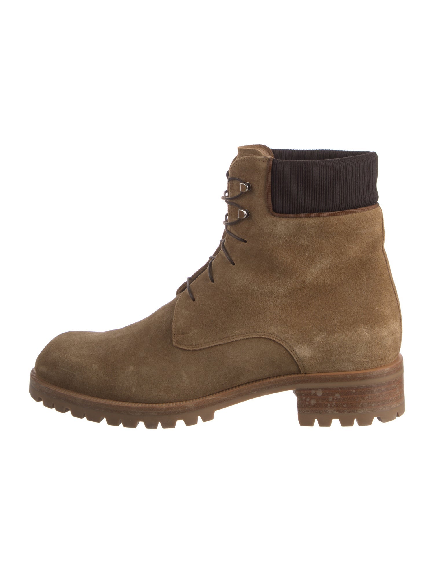 Christian Louboutin Suede Lace-Up Boots