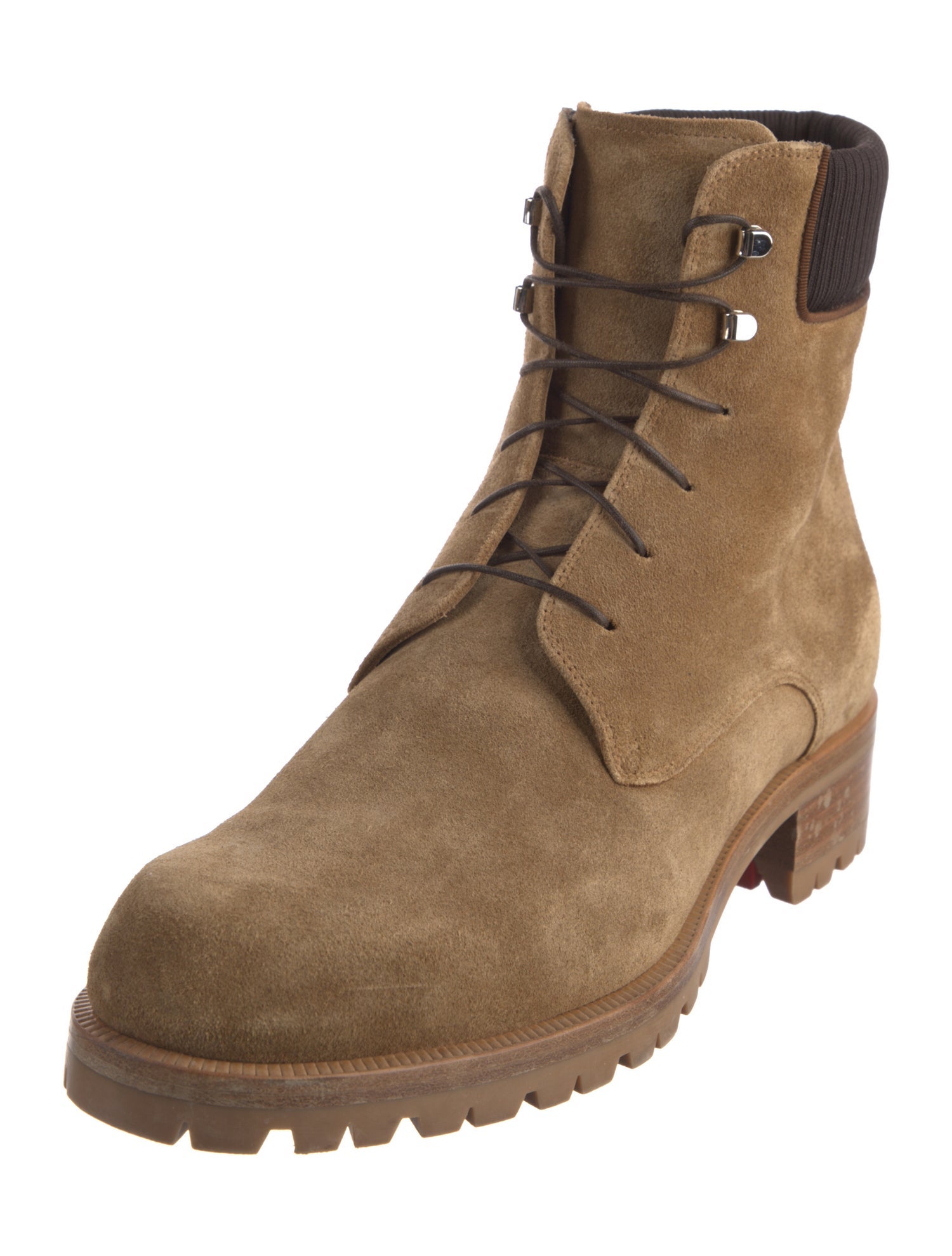 Christian Louboutin Suede Lace-Up Boots