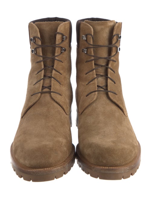 Christian Louboutin Suede Lace-Up Boots