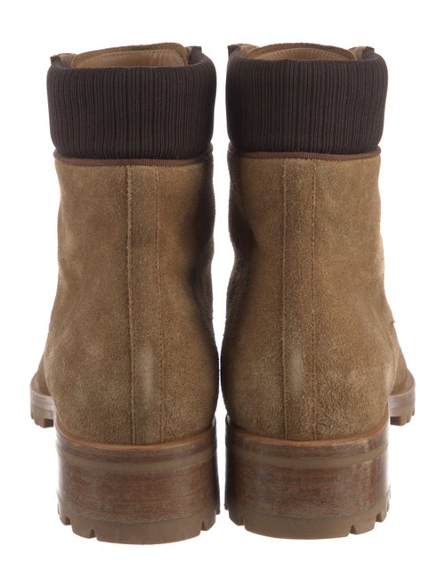 Christian Louboutin Suede Lace-Up Boots