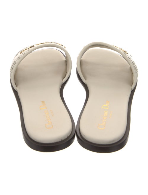 Christian Dior Leather Lasercut Accents Slides