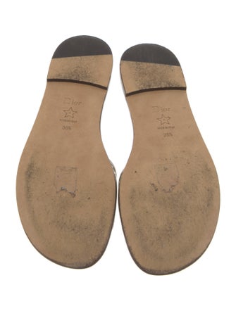 Christian Dior Leather Lasercut Accents Slides