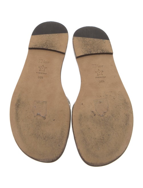 Christian Dior Leather Lasercut Accents Slides