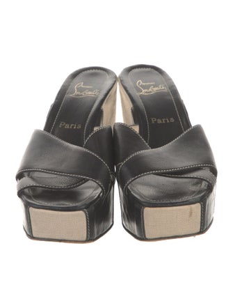 Christian Louboutin Leather Slides