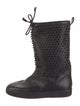 Christian Louboutin Spike Accents Leather Rain Boots