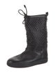 Christian Louboutin Spike Accents Leather Rain Boots