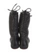 Christian Louboutin Spike Accents Leather Rain Boots