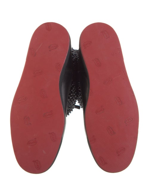 Christian Louboutin Spike Accents Leather Rain Boots