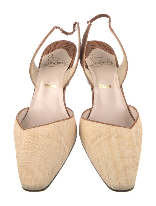 Christian Louboutin Canvas Slingback Pumps
