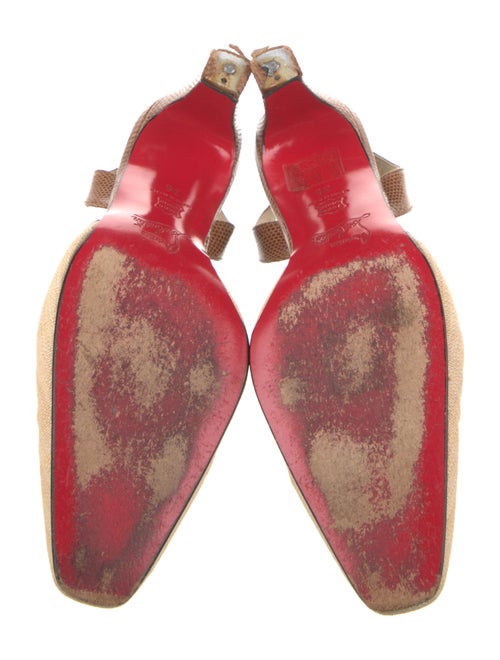 Christian Louboutin Canvas Slingback Pumps