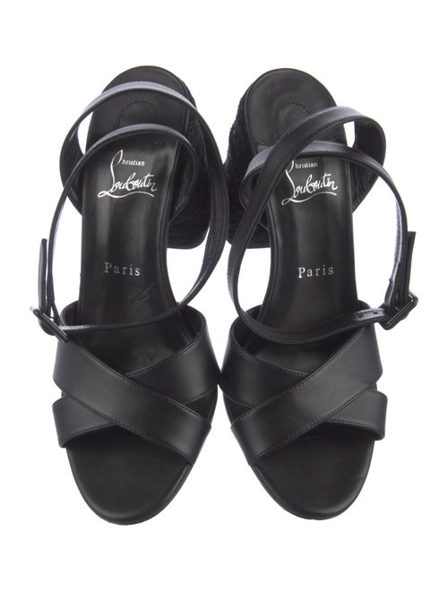 Christian Louboutin Leather Cutout Accent Sandals