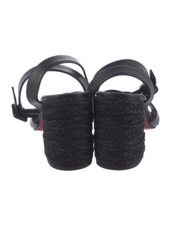 Christian Louboutin Leather Cutout Accent Sandals