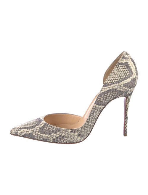 Christian Louboutin Snakeskin Animal Print D'Orsay Pumps