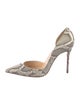 Christian Louboutin Snakeskin Animal Print D'Orsay Pumps