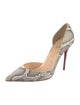 Christian Louboutin Snakeskin Animal Print D'Orsay Pumps