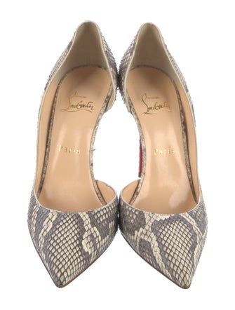 Christian Louboutin Snakeskin Animal Print D'Orsay Pumps