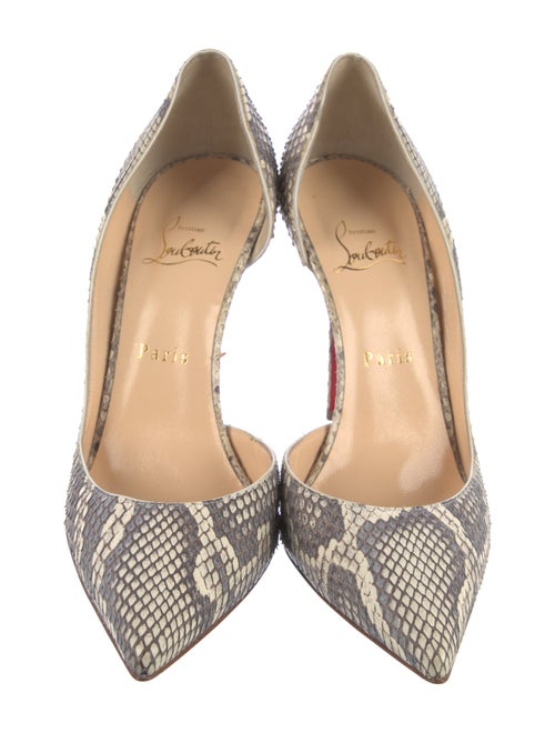 Christian Louboutin Snakeskin Animal Print D'Orsay Pumps