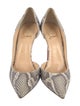 Christian Louboutin Snakeskin Animal Print D'Orsay Pumps