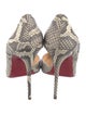 Christian Louboutin Snakeskin Animal Print D'Orsay Pumps