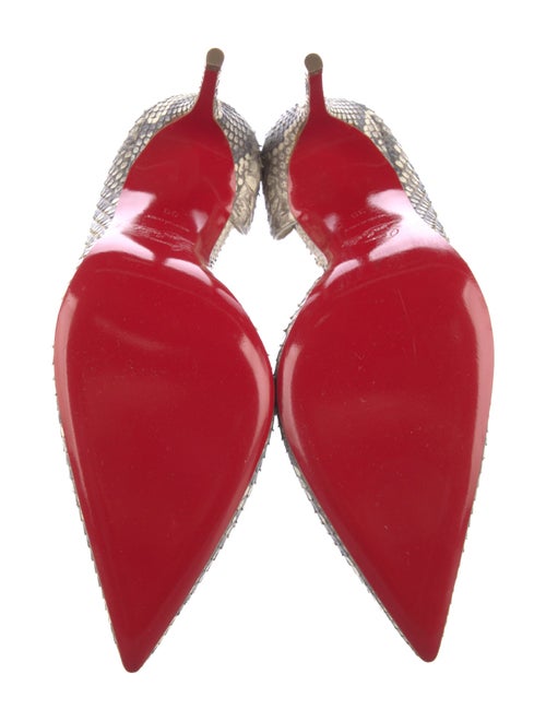 Christian Louboutin Snakeskin Animal Print D'Orsay Pumps