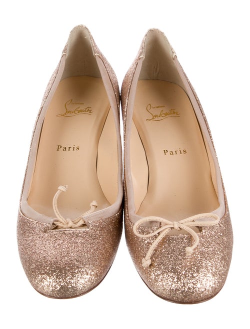 Christian Louboutin Glitter Bow Accents Pumps