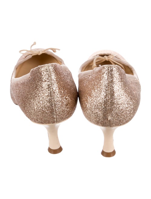 Christian Louboutin Glitter Bow Accents Pumps