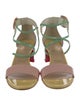 Christian Louboutin Patent Leather Leather Trim Embellishment Sandals