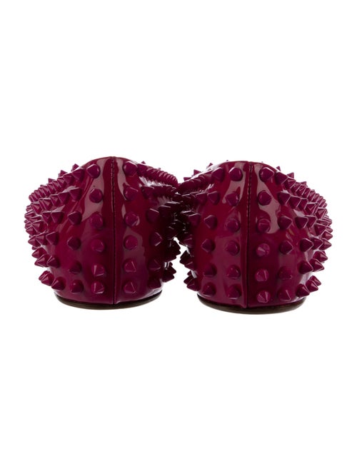 Christian Louboutin Spike Accents Patent Leather Ballet Flats