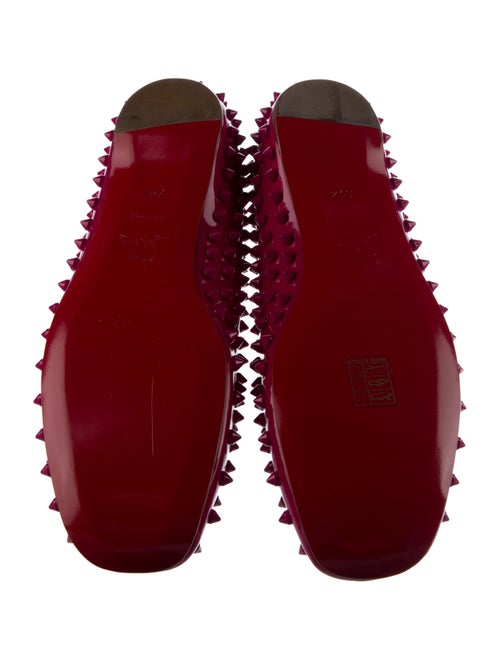 Christian Louboutin Spike Accents Patent Leather Ballet Flats