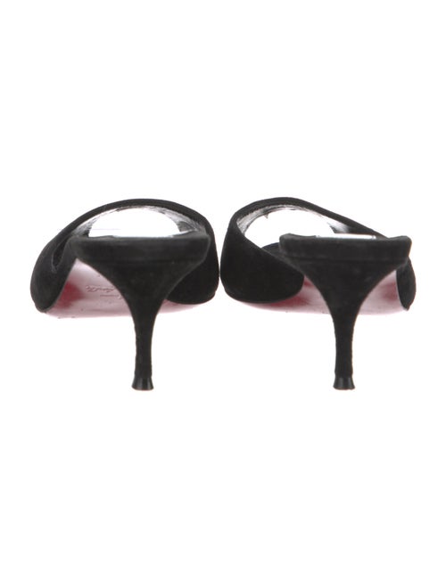 Christian Louboutin Suede Keyhole Accent Slides