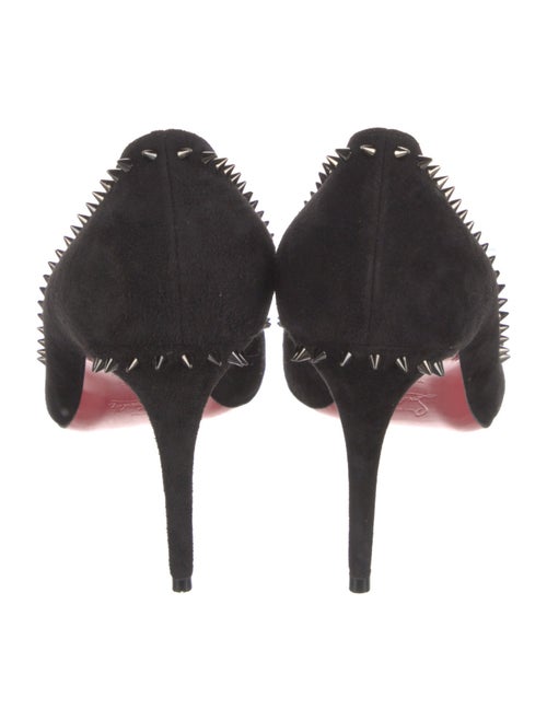 Christian Louboutin Spike Accents Suede Pumps