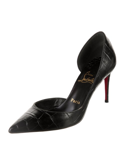 Christian Louboutin Embossed Leather D'Orsay Pumps