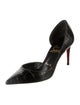 Christian Louboutin Embossed Leather D'Orsay Pumps