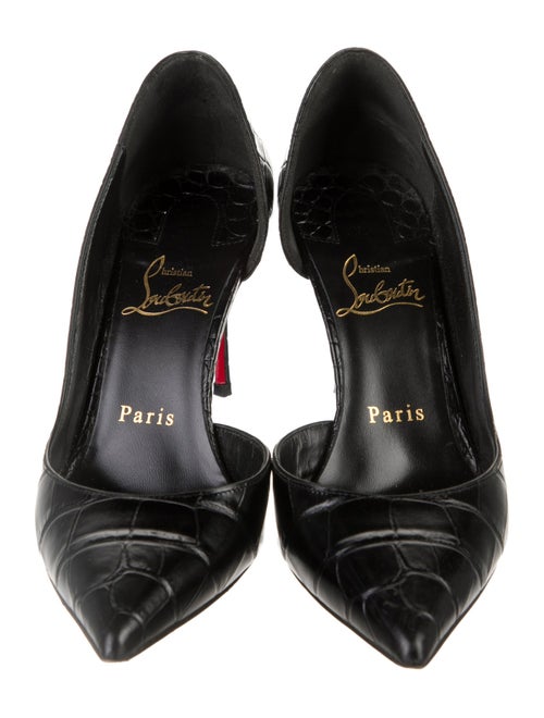 Christian Louboutin Embossed Leather D'Orsay Pumps