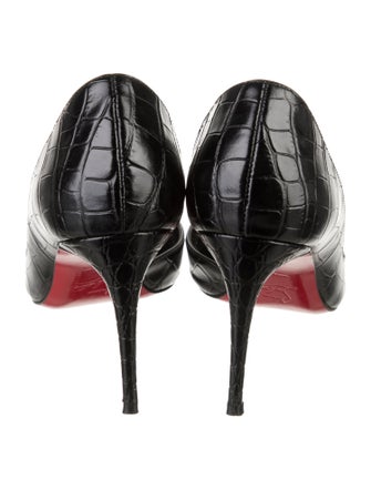 Christian Louboutin Embossed Leather D'Orsay Pumps