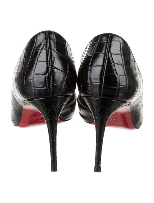 Christian Louboutin Embossed Leather D'Orsay Pumps