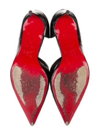 Christian Louboutin Embossed Leather D'Orsay Pumps