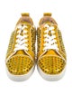 Christian Louboutin Rockstud Accents Patent Leather Sneakers