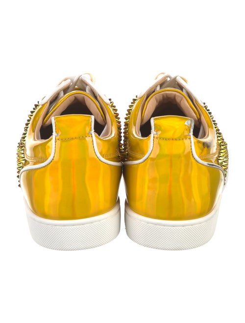 Christian Louboutin Rockstud Accents Patent Leather Sneakers