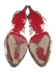 Christian Louboutin Leather Animal Print Slingback Pumps