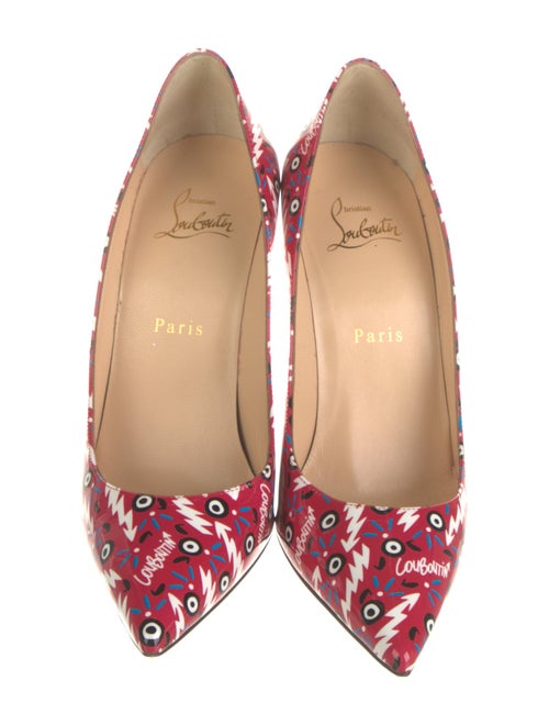 Christian Louboutin Patent Leather Floral Print Pumps