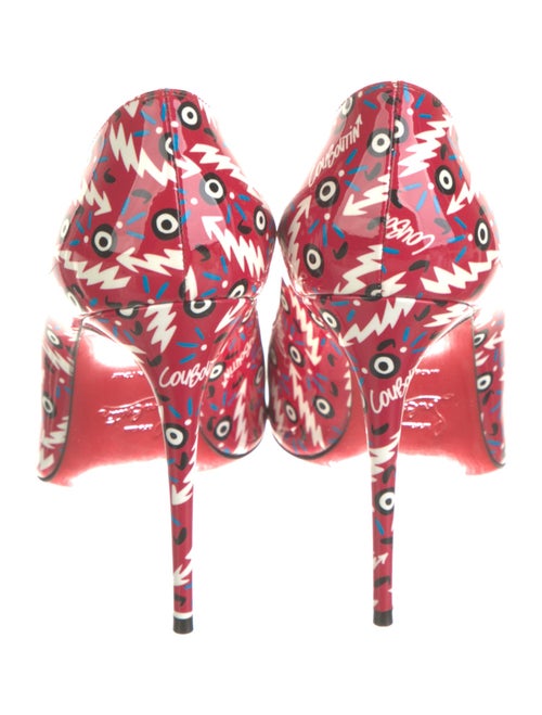 Christian Louboutin Patent Leather Floral Print Pumps