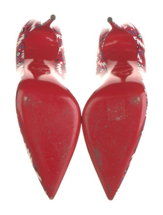 Christian Louboutin Patent Leather Floral Print Pumps