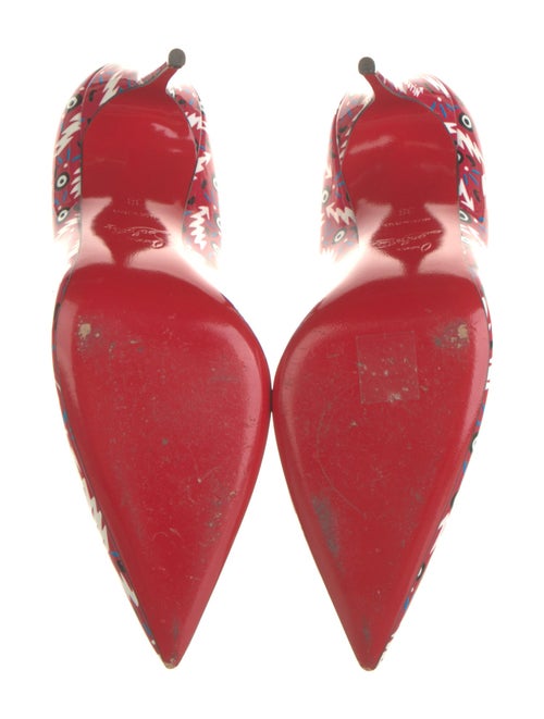 Christian Louboutin Patent Leather Floral Print Pumps
